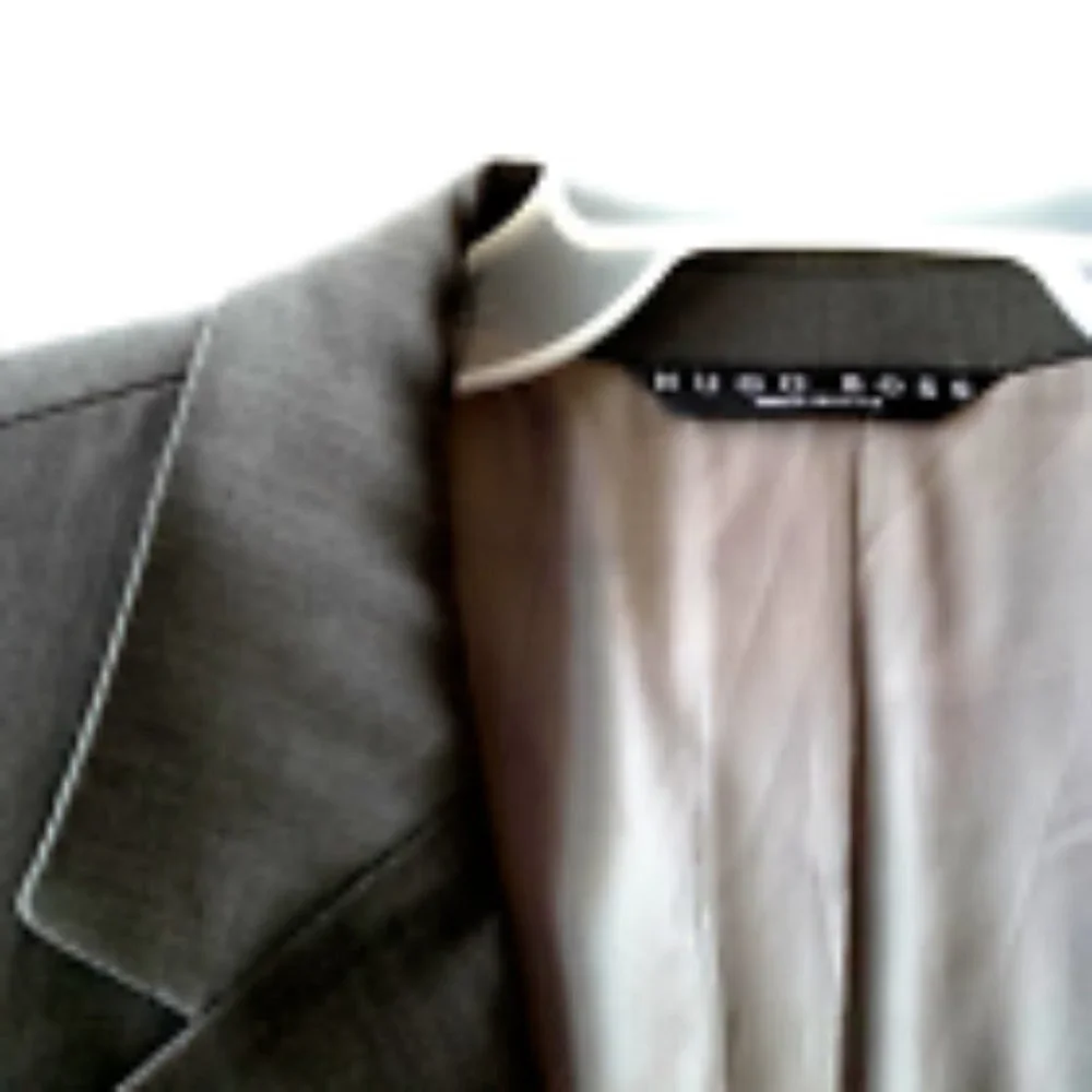Hugo Boss Sport Coat Men 46L Wool Blazer Einstein Sigma Greenish Gray Union Made